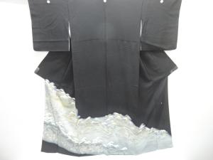 作家物　松原に小舟模様留袖（比翼付き）